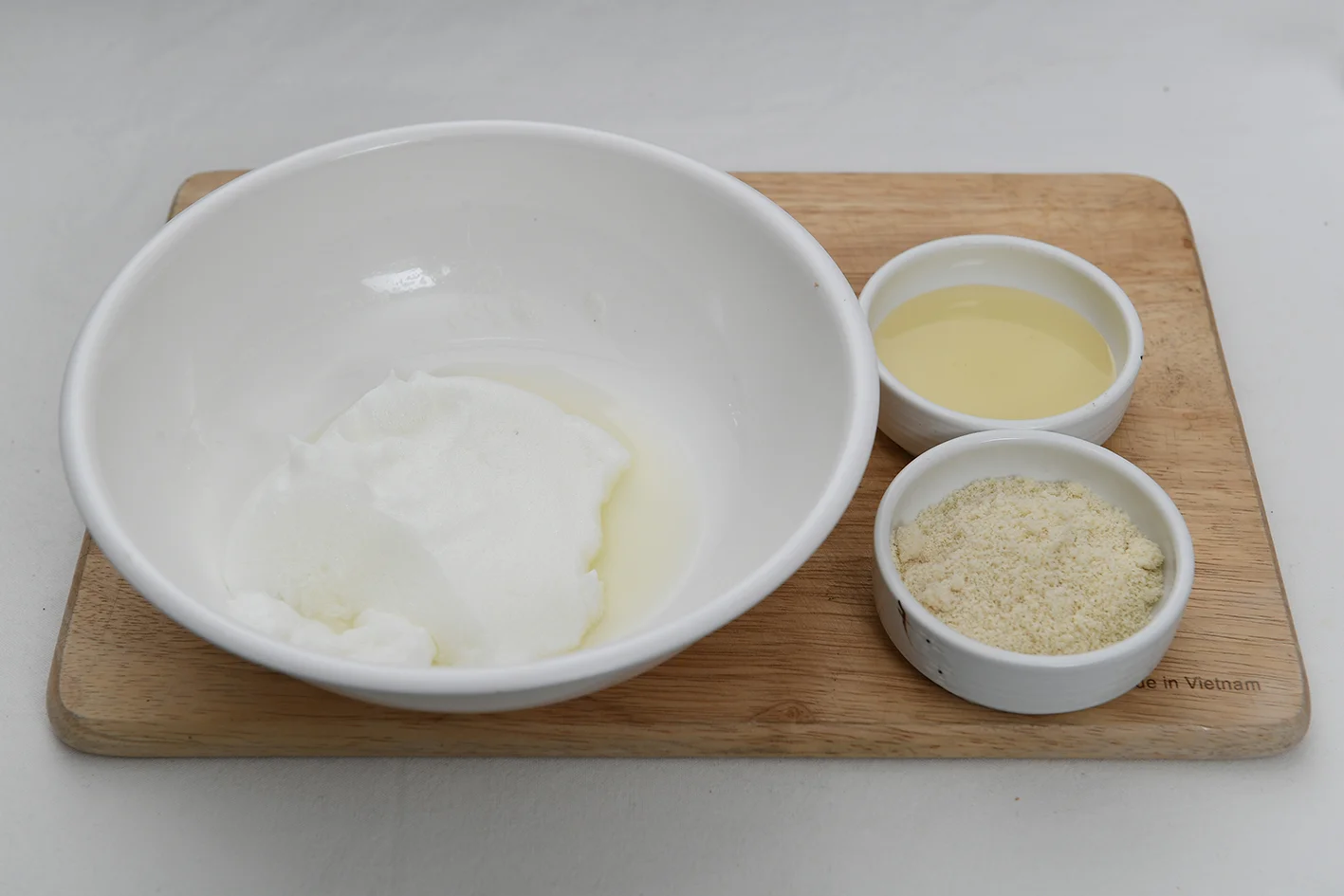 바나나 생강 크림이 들어간 미숫가루 쿠키슈 4단계