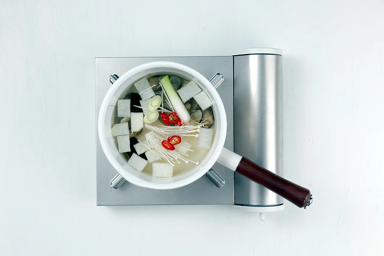 바지락 맑은국 6단계