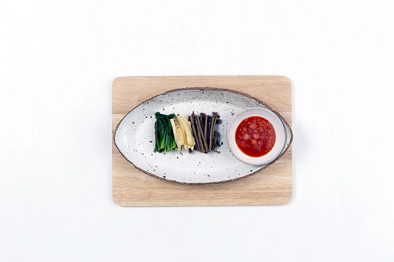삼색나물, 토마토양념장 6단계