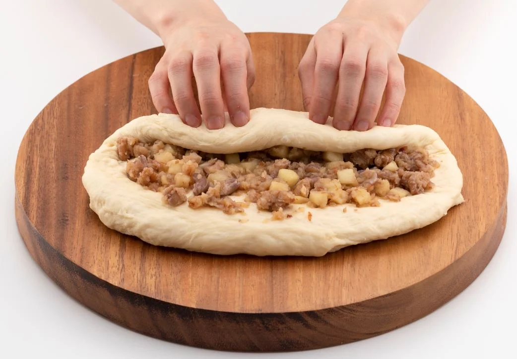 사과 견과류 식빵 4단계