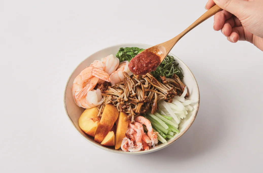 황금팽이 비빔국수 5단계