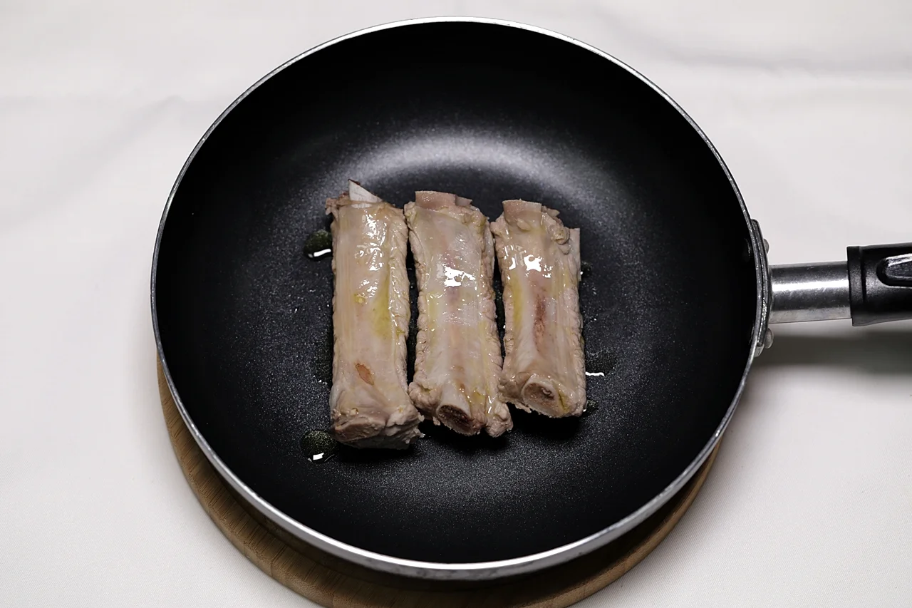 돼지갈비구이와 백김치와인조림 5단계
