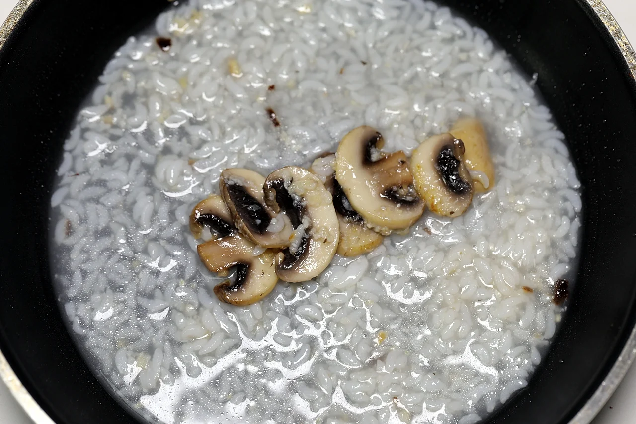버섯 리조또 5단계