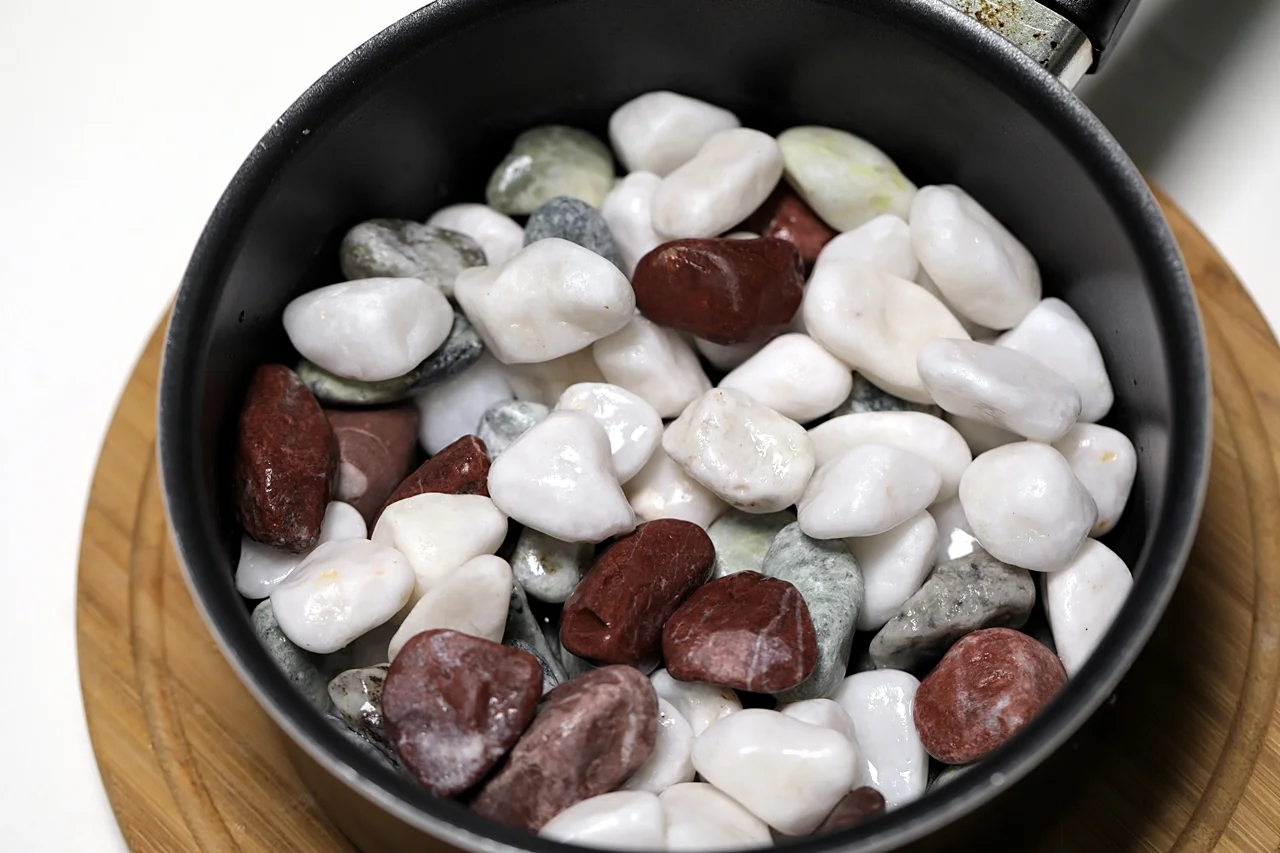 야채 과일 돌구이 1단계