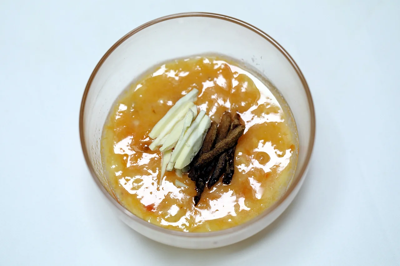 홍시 생밤 무침 6단계